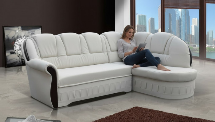 Couch Wunnlandschaft Eck Garnitur Design Modern Sofa L-Form Stoffsofa Nei