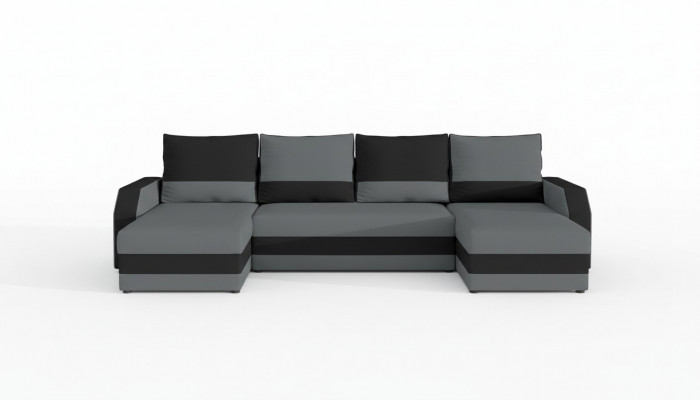 Eck Stoff Ecksofa U-Form Sofa Canapé Design Canapé Polstertextil Modern Textil