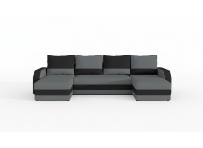 Eck Stoff Ecksofa U-Form Sofa Canapé Design Canapé Polstertextil Modern Textil