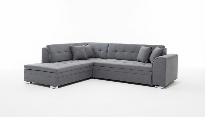 Ecksofa L-Form Designer Wunnlandschaft Sofa Canapé Polster Sëtz Garnitur Textil