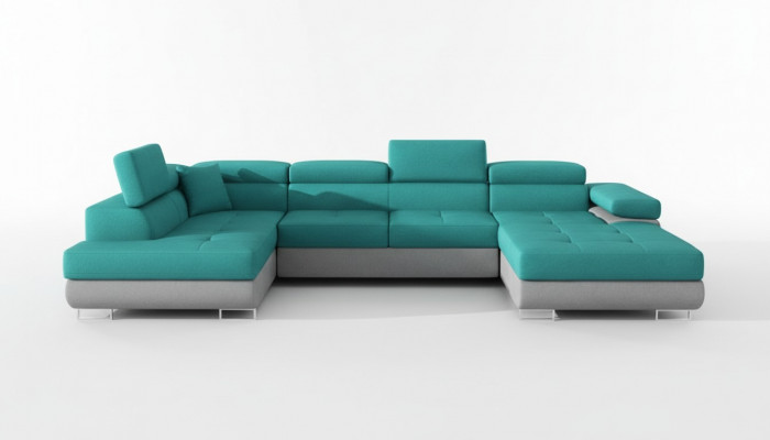 Stoff U-Form Canapé Wunnlandschaft Eckeckcouch Garnitur Modernen Design Sofa Modern Nei