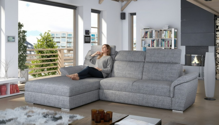 Canapé Wunnlandschaft Eck Garnitur Design Modern Sofa L-Form Stoffsofas Textil