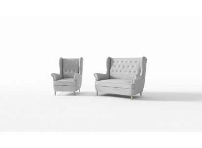 Chesterfield Couch Gepolstert 2+1 Sëtz Polstermöbel Couchen Sofagarnitur Sofas