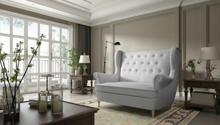 Sofa 2 Sëtzer Sofa Sëtz Couch Polster Garnitur Couches Modern Neit Zweisëtzer