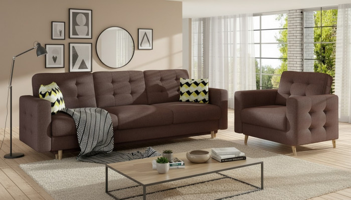 Chesterfield Canapé Polster 3+1 Sëtzgeriicht Polstermöbel Sofagarnitur Canapéën Sofas