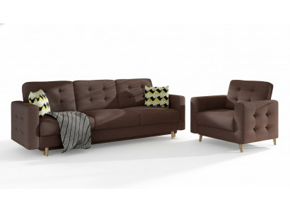 Chesterfield Canapé Polster 3+1 Sëtzgeriicht Polstermöbel Sofagarnitur Canapéën Sofas