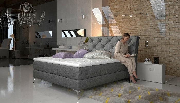 Designer Bett Schlofkummer Better Textil Hotel Polster Chesterfield Boxspring.