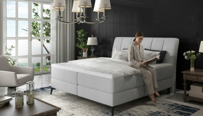 Polsterbett Betten Bett Polster Designer Hotel Duebel Deko Luxus Design