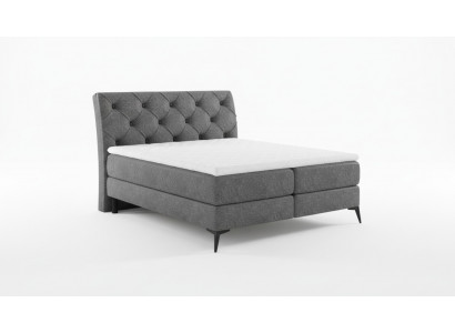 Chesterfield Sëlwer Gepolstert Bett Duebelbett Better Grouss XXL Designer Luxus