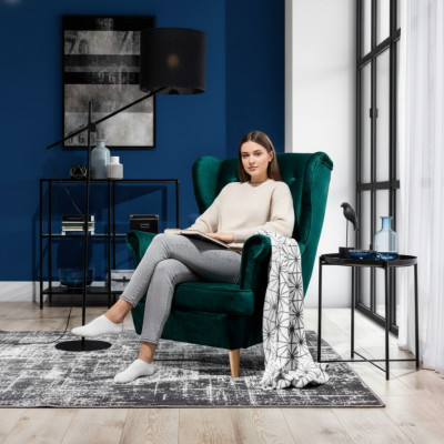 Lounge Oueren Fotell Club Designer Miwwelen Fernseh Sofa Still Samt Polster Sëtz Nei