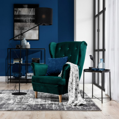 Lounge Oueren Fotell Club Designer Miwwelen Fernseh Sofa Still Samt Polster Sëtz Nei