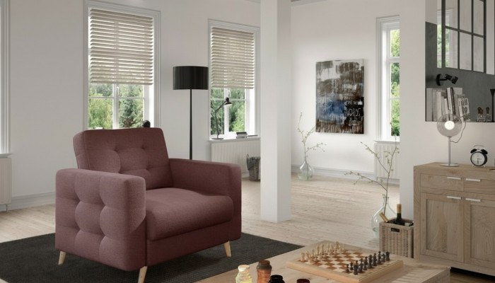 Designer Stull Aarmsstull Gepolstert Relax Stoff Textil Lounge Neien Fernsehsessel 1-Sëtzplatz.
