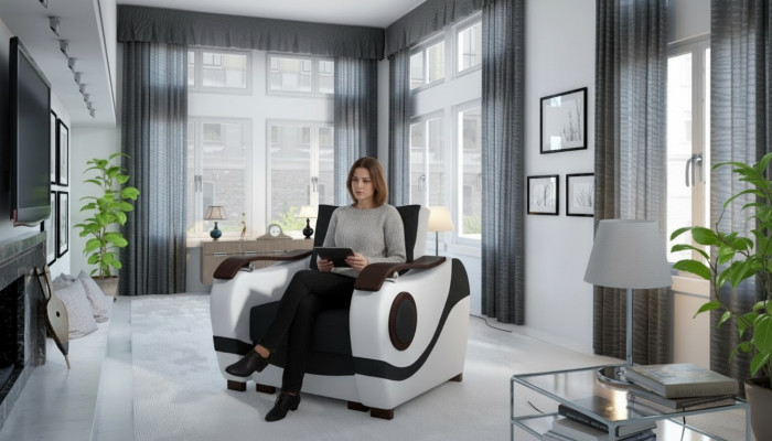 Designer Modern Polster Televisioun Fotell Sofa Canapé 1 Sëtz Designer Canapéen