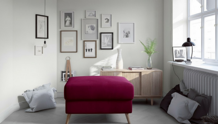 Hocker Pouf Sofa Polster Bäistellhocker Fousshocker Ottomane Miwwelhocker Rosa