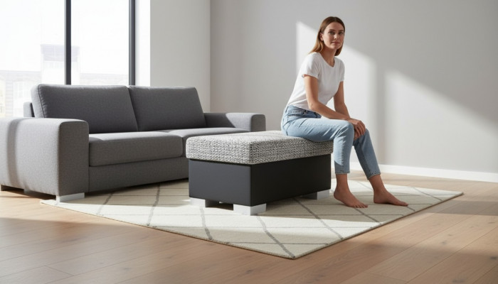 Hocker Pouf Sofa Polster Bäistellhocker Fousshocker Ottoman Möbbelhocker