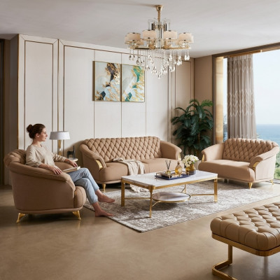 Chesterfield Design Sofa Couch Polster Sëtz Garnitur 3+2+1 Lieder Luxus
