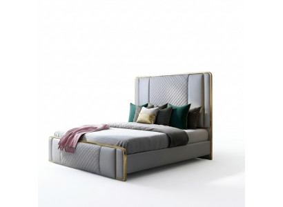 Designer-Doppelbett Bett Hotel Luxus-Schlofkummer 140/160x200cm Lieder