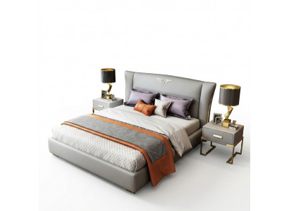 Luxury Schlofkummer Designer Duebelbett Bett Hotel 180/200x200cm Lieder