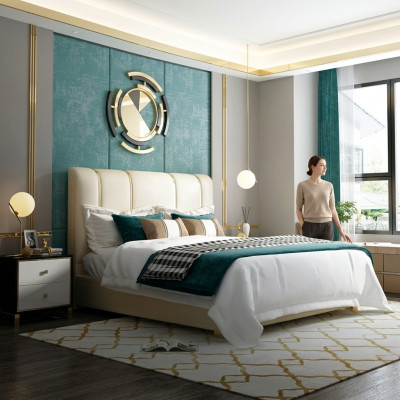 Luxusbett Schlofkummer Italienesch Lieder Duebelbette Metallsdesign