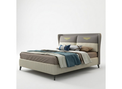 Designer Duebelbett Bett Hotel Luxus Schlofzëmmer 150/180x200cm Lieder Nei