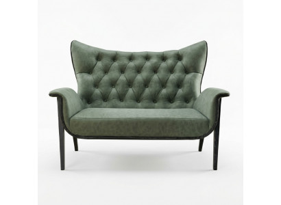 Chesterfield Canapé 2 Sëtz Polster Designer Sofa Garnitur Canapéen Zweisëtzer