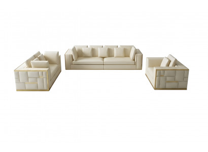 Design Sofa Couch Polster Sëtz Garnitur 3+2+1+ Chaiselongue Lieder Luxus