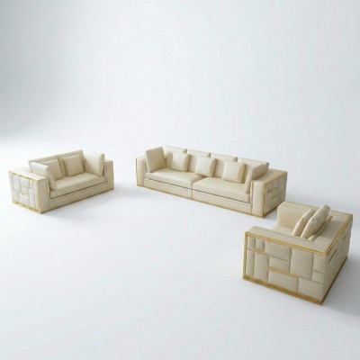 Couch Wunnlandschaft Garnitur Design Modern Sofagarnitur 3+2+1 Sofasen