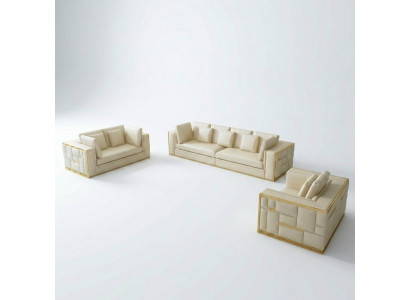 Couch Wunnlandschaft Garnitur Design Modern Sofagarnitur 3+2+1 Sofasen