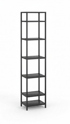 Regal Glas Metall Standregal am moderne Design a Schwarz Wunnzëmmer