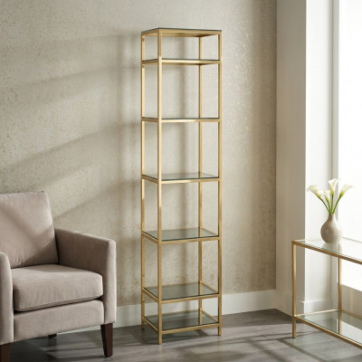Regal Glas Metall Standregal modernen Design Trennwand Glasregaler.