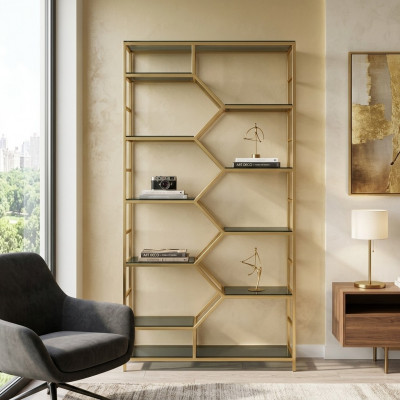 Metall Regal Trennwand Designer Luxus Regaler Gold Schaf 3 Stéck