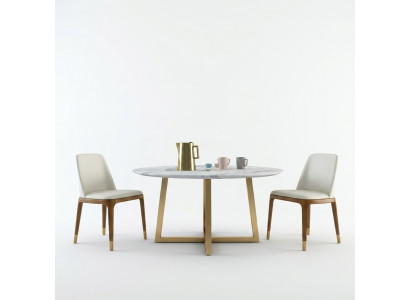 Design-Iessdësch Ronn Metall Rond Dëscher Wunn-Zëmmer Luxus Gold