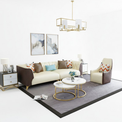 Canapé Couch Garnitur Sëtz Polster Komplett Set 3+2+1 Canapéen Design Couchen
