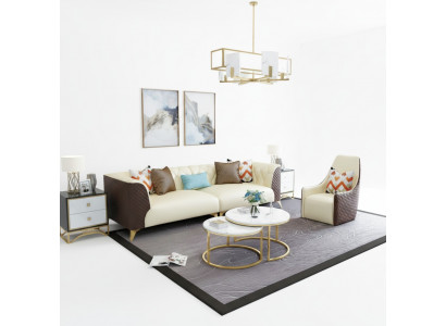Canapé Couch Garnitur Sëtz Polster Komplett Set 3+2+1 Canapéen Design Couchen