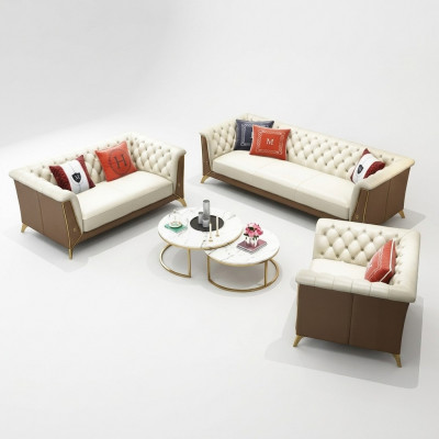 Canapé Couchage Garnitur Sëtz Polster Komplett Set 3+2+1 Canapéën Designer