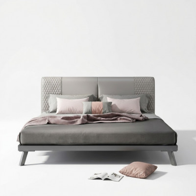 Luxus Design Liederbett Metall Gold Better Polster Hotel 180x200cm Gro.