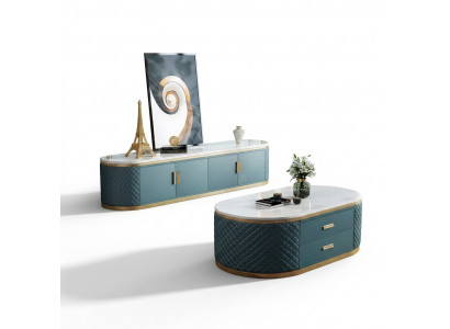 Sideboard Low Board Schafzëmmer Schaf Salonsideboard Couchtisch 2-deel. Set