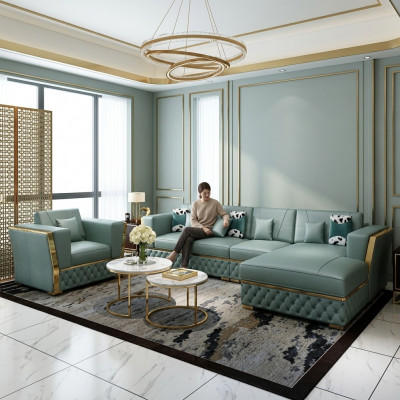 Wunnlandschaft Ecksofa L-Form Sessel Set Dekor Garnitur Modern Sofa Lieder