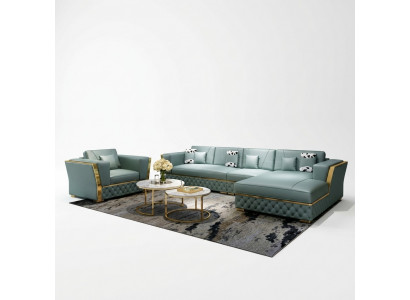 Wunnlandschaft Ecksofa L-Form Sessel Set Dekor Garnitur Modern Sofa Lieder