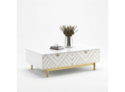 Edel Héichglanz Couchtisch Dësch Edelstol Sofa Bäistelltisch USA Luxus