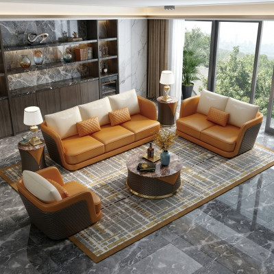 Edel Luxus Klass Wunnzëmmer Set Garnitur Sofa Canapé Polster 6 Stécker.