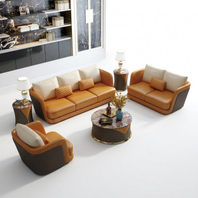 Edel Luxus Klass Wunnzëmmer Set Garnitur Sofa Canapé Polster 6 Stécker.