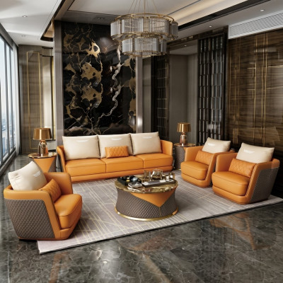Edel Luxus Klass Wunnzëmmer Set Garnitur Sofa Couch Polster Set aus 4 Deeler.