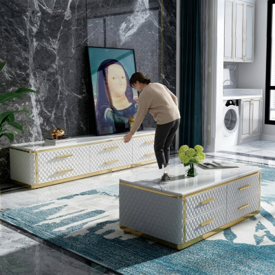 Edelstol Couchtisch Designer Dësch Edelstol Dëscher Sofa Niewendësch