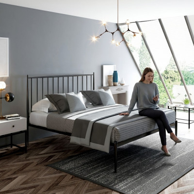 Italienesch Designer Miwwelen Schlofzëmmer Bett Duebel Better 180x200cm