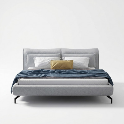 Italienesch Designer Miwwelen Bett Duebel Schlofzëmmer 180x200cm Lieder