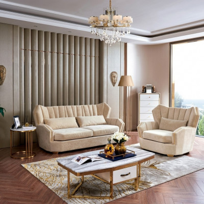 Komplett Set Sofagarnitur 3+1 Sëtzer Designer Garnitur Wunnlandschaft Nei