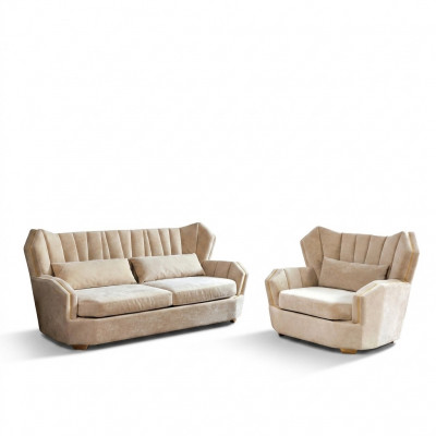 Komplett Set Sofagarnitur 3+1 Sëtzer Designer Garnitur Wunnlandschaft Nei