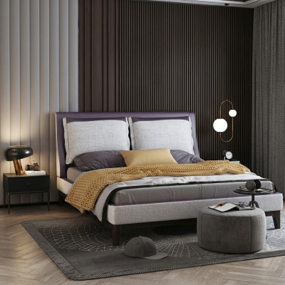Designer Italienesch Miwwelen Bett Duebel Schlofzëmmer 180x200cm Better