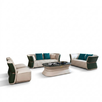 Komplett Set Sofagarnitur 3+2+1+1 Sëtzer Design Sofa Couch Wunnlandschaft